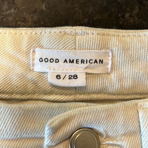 GOOD AMERICAN bone/ecrew zipper fly size 6/28. Excellent condition! - Picture 3 of 5